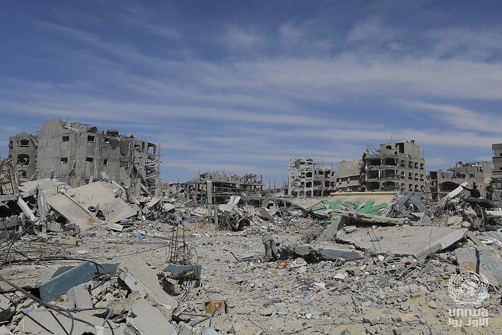 Destruction in Jabalia refugee camp, Gaza Strip